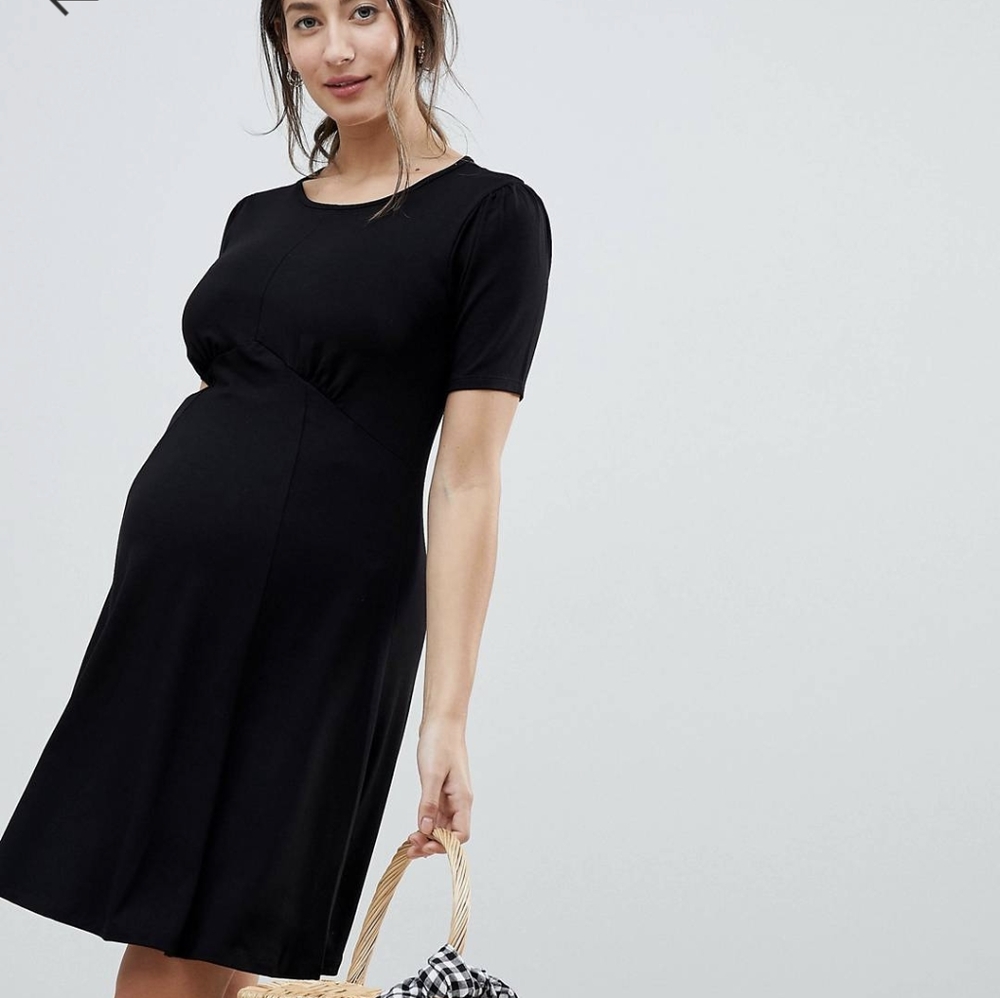 Asos Maternity Black Mini Dress